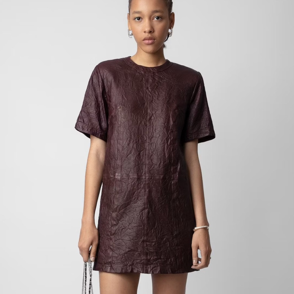 Zadig & Voltaire Burgundy Mini Dress